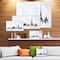 Designart - Paris with Eiffel Silhouette - Cityscape Painting Canvas Print